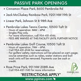 passive park openings