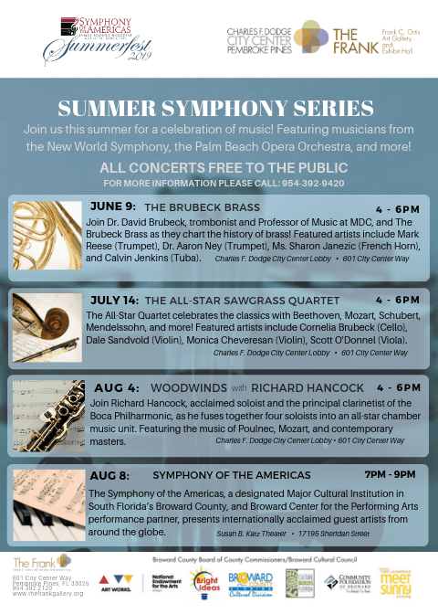 Symphony of the Americas Flyer announcing all their shows