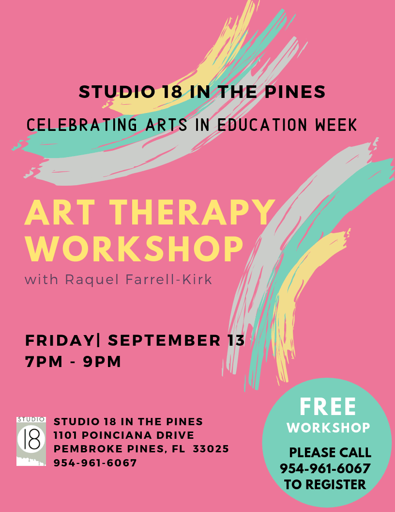 Art Therapy at Studio 18 Poster